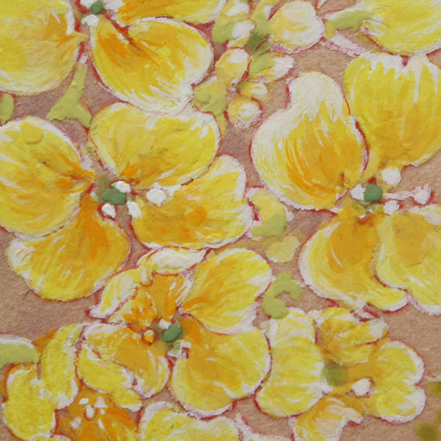 横尾英子・花笑み(菜の花)ヘ写真